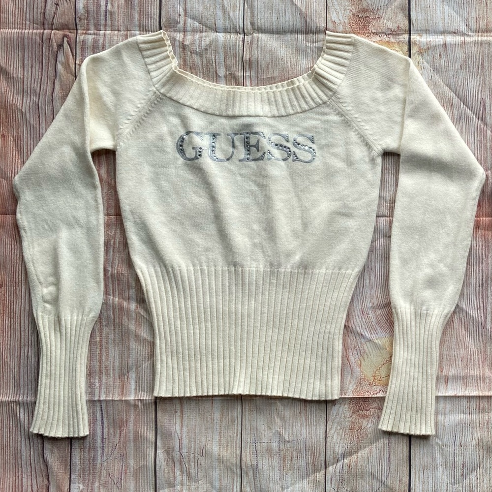 GUESS Bodycon Off The Shoulder Sweater
